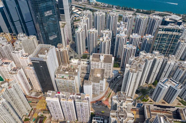 Tai Koo Hong Kong Marzo 2019 Vista Superior Ciudad Hong — Foto de Stock