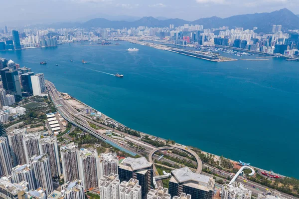 Tai Koo Hongkong Březen 2019 Hong Kong Město Shora — Stock fotografie