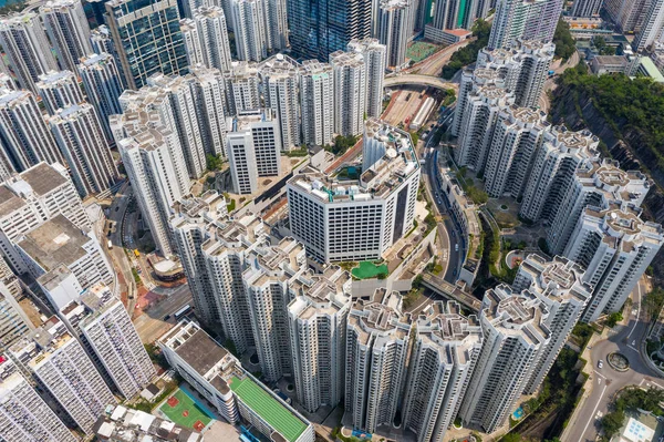 Tai Koo Hong Kong Marzo 2019 Vista Superior Ciudad Hong —  Fotos de Stock
