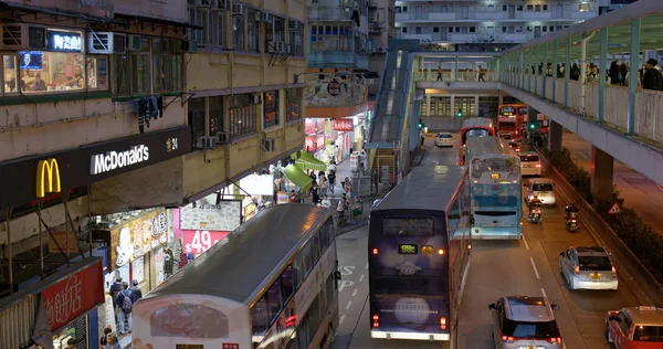 Mong Kok Hongkong Maart 2019 Hong Kong City Night — Stockfoto