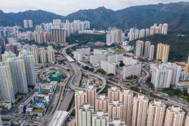 Kowloon Bay, Hong Kong - 16 Mart 2019: Hong Kong şehri