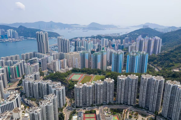 Tai Koo Hong Kong Marzo 2019 Vista Superior Ciudad Hong —  Fotos de Stock
