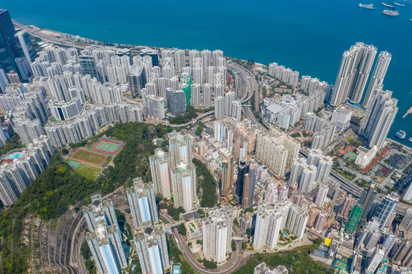 Shau Kei Wan Hong Kong Marzo 2019 Vista Arriba Hacia — Foto de Stock