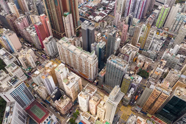 Mong Kok Hong Kong Marca 2019 Widok Góry Miasto Hongkong — Zdjęcie stockowe