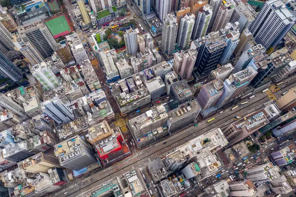 Mong Kok, Hong Kong - 21 Mart 2019: Hong Kong binası