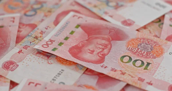 Chińskie Banknoty Rmb Bliska — Zdjęcie stockowe