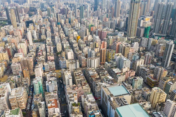 シャム シュイ 2019年3月19日 香港市街地の航空写真 — ストック写真