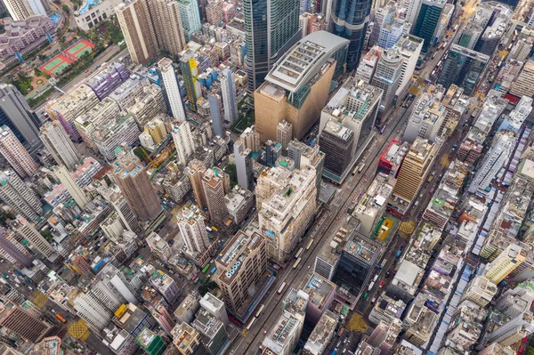 Mong Kok, Hong Kong - 21 Mart 2019: Hong Kong şehri