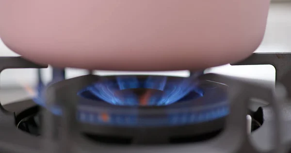 Natural Gas Inflammation Stove Burner — Stock Photo, Image