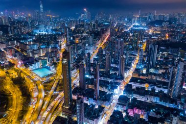 To kwa wan, Hong Kong - 19 Şubat 2019: Hong Kong şehrinin en iyi görünümü