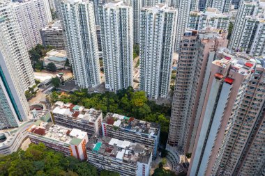 Tai Koo, Hong Kong - 19 Mart 2019: Hong Kong şehri