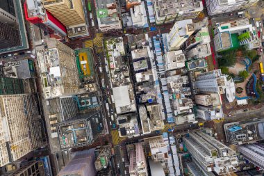 Mong Kok, Hong Kong - 21 Mart 2019: Hong Kong şehri