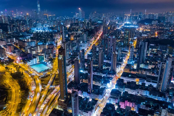 Kwa Wan Hong Kong Febbraio 2019 Vista Dall Alto Della — Foto Stock