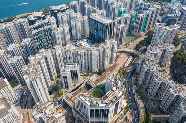 Tai Koo Hong Kong Marzo 2019 Vista Arriba Hacia Abajo — Foto de Stock