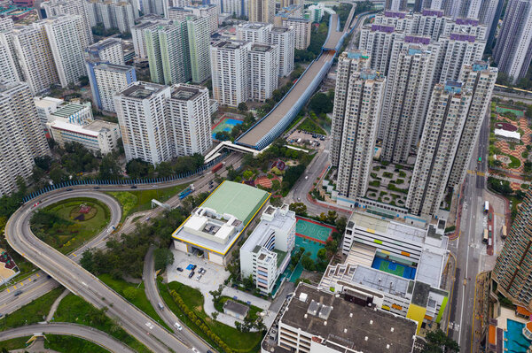 Tuen Mun, Hong Kong - 30 March, 2019: Hong Kong residential district