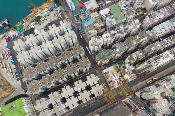 Kwa Wan Hong Kong Abril 2019 Vista Superior Ciudad Hong — Foto de Stock