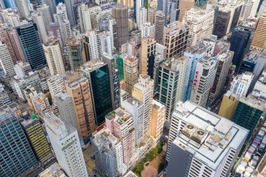 Mong Kok, Hong Kong - 21 Mart 2019: Hong Kong şehri