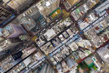 Mong Kok, Hong Kong - 21 Mart 2019: Hong Kong şehri