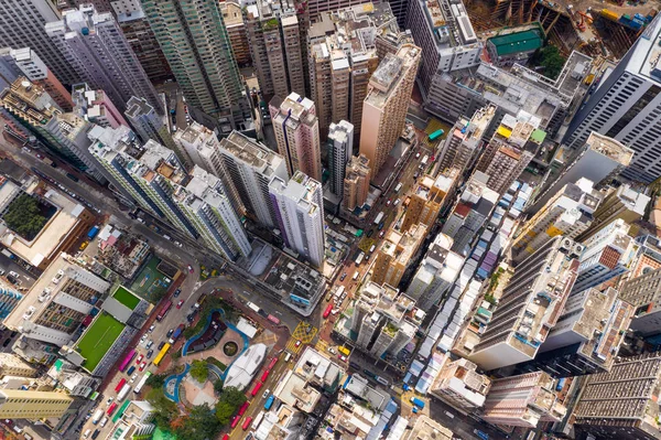 Mong Kok Hong Kong Marzo 2019 Vista Superior Del Edificio —  Fotos de Stock