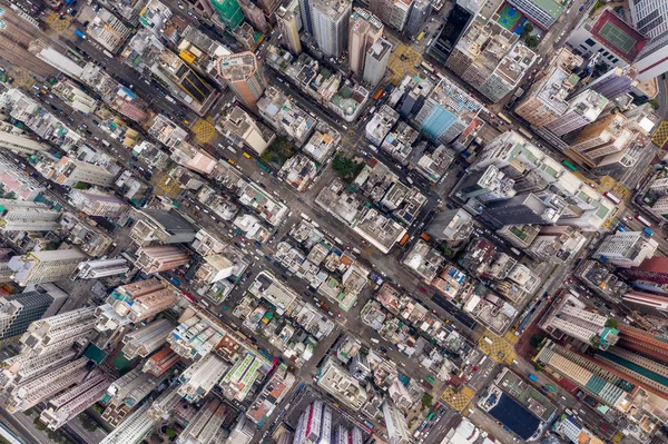 Mong Kok Hong Kong Março 2019 Vista Superior Cidade Hong — Fotografia de Stock