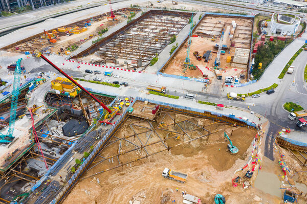 Kai Tak, Hong Kong - 03 April, 2019: Hong Kong city from top