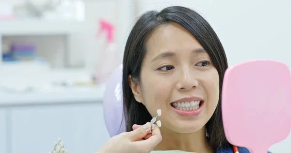 Woman Dental Clinic Whitening Teeth — Stock Photo, Image