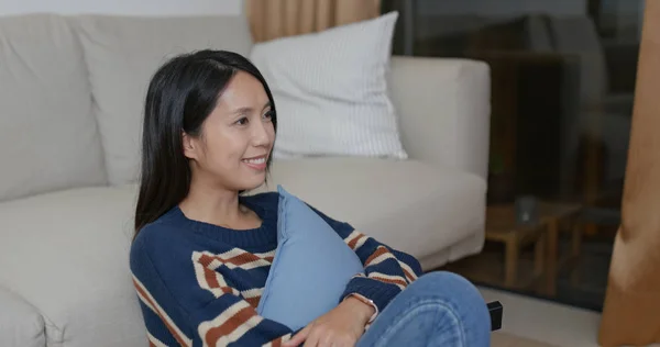 Woman watch tv at home