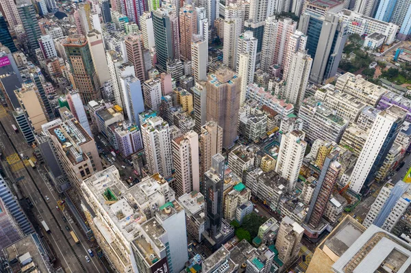 Mong Kok Hongkong Mars 2019 Hong Kong City Uppifrån — Stockfoto