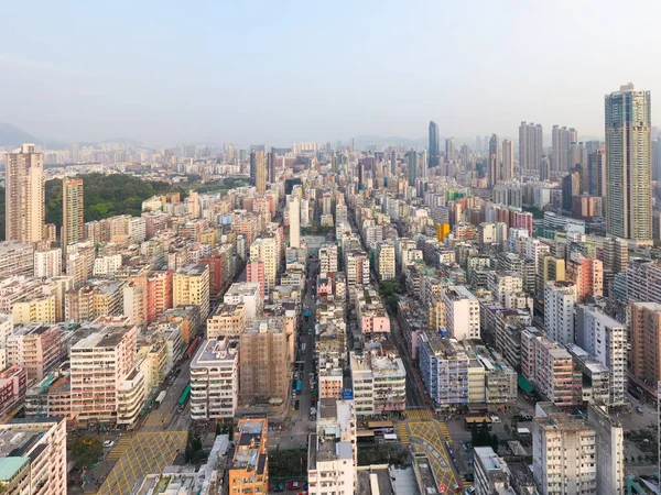 Sham Shui Po, Hong Kong 18 March 2019: Aerial view of Hong Kong — Stock Photo, Image