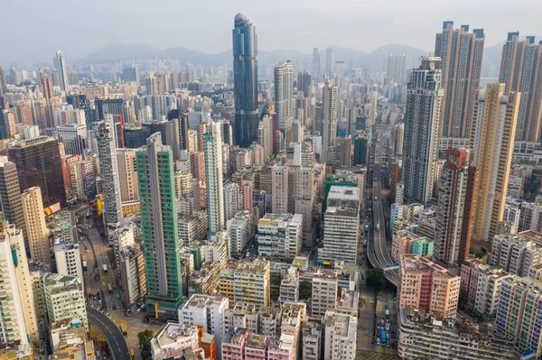 Sham Shui Po, Hongkong 19 mars 2019: Hong Kong City Downtown — Stockfoto