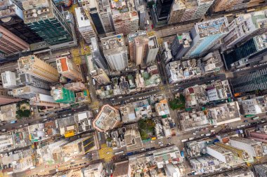 Mong Kok, Hong Kong 21 Mart 2019: Hong Kong şehri