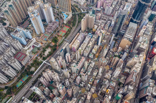 Mong Kok, Hong Kong 21 Mars 2019 : Aérien de Hong Kong — Photo