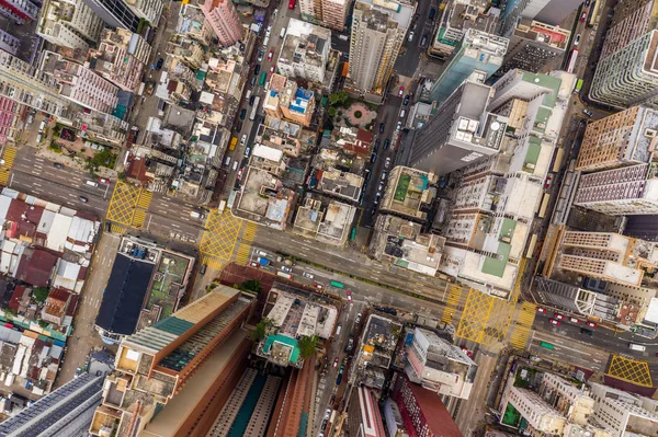 Mong Kok, Hong Kong 21 de março de 2019: Cidade de Hong Kong do topo — Fotografia de Stock