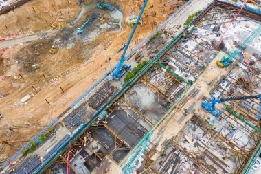 Kai Tak, Hong Kong 03 Nisan 2019: Şantiye