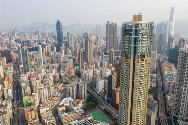 Шэм Шуй По, Гонконг 18 марта 2019 года: городской пейзаж Гонконга — стоковое фото