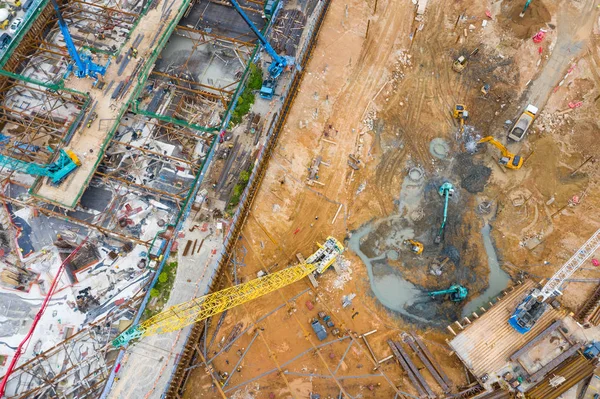 Kai Tak, Hong Kong 03 avril 2019 : Site de construction — Photo