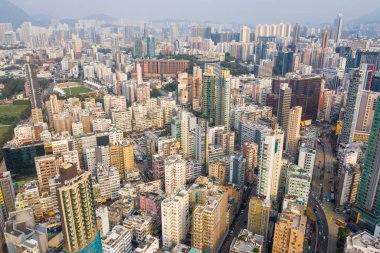 Sham Shui Po, Hong Kong 19 Mart 2019: Hong Kong, kowloon tarafında