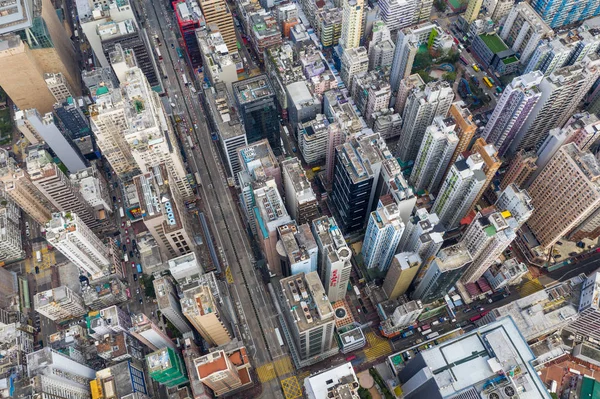 Mong Kok, Hong Kong 21 marzo 2019: Vista superior de la ciudad de Hong Kong — Foto de Stock