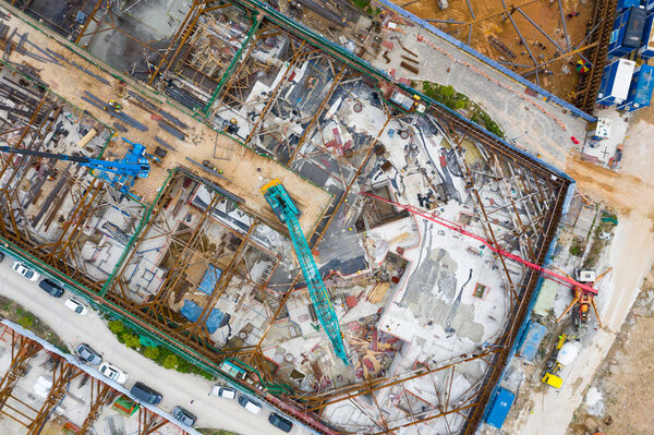 Kai Tak, Hong Kong 03 April 2019: Construction site