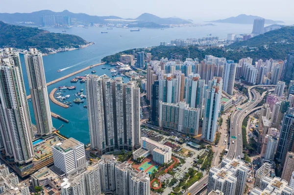 Шау Кей-Ван, Гонконг 19 березня 2019: місто Гонконг — стокове фото