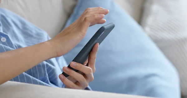 Close up of woman use of mobile phone — Stock Photo, Image