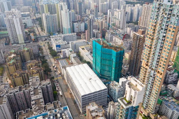 Sham Shui Hong Kong Março 2019 Vista Superior Centro Cidade — Fotografia de Stock