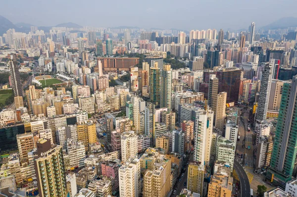 Sham Shui Po, Hong Kong, 19 March 2019: Top view of Hong Kong ci — Stock Photo, Image