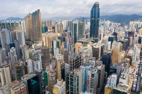 Mong Kok, Hongkong 21 marca 2019: widok z góry na Hongkong — Zdjęcie stockowe