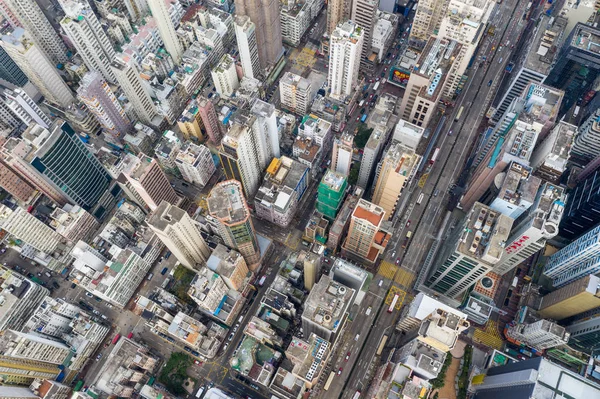 Μονγκ κοκ, Χονγκ Κονγκ 21 Μαρτίου 2019: εναέρια θέα της πόλης του Χονγκ Κονγκ — Φωτογραφία Αρχείου