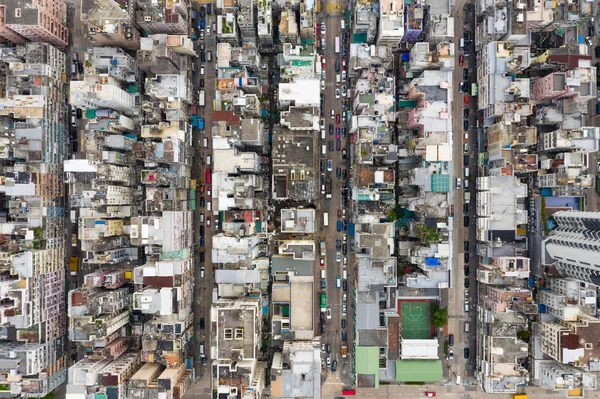 Kowloon City, Hong Kong 03 April 2019: Top view of Hong Kong res — Stock Photo, Image