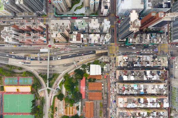 To Kwa Wan, Hong Kong 03 abril 2019: Vista superior da cidade de Hong Kong — Fotografia de Stock
