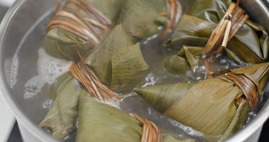 Pişirme sopa pirinç bambu köfte