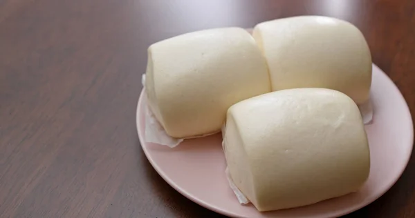 Dušené čínské bílé housky — Stock fotografie