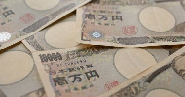 Japon yen banknotlar yakın çekim